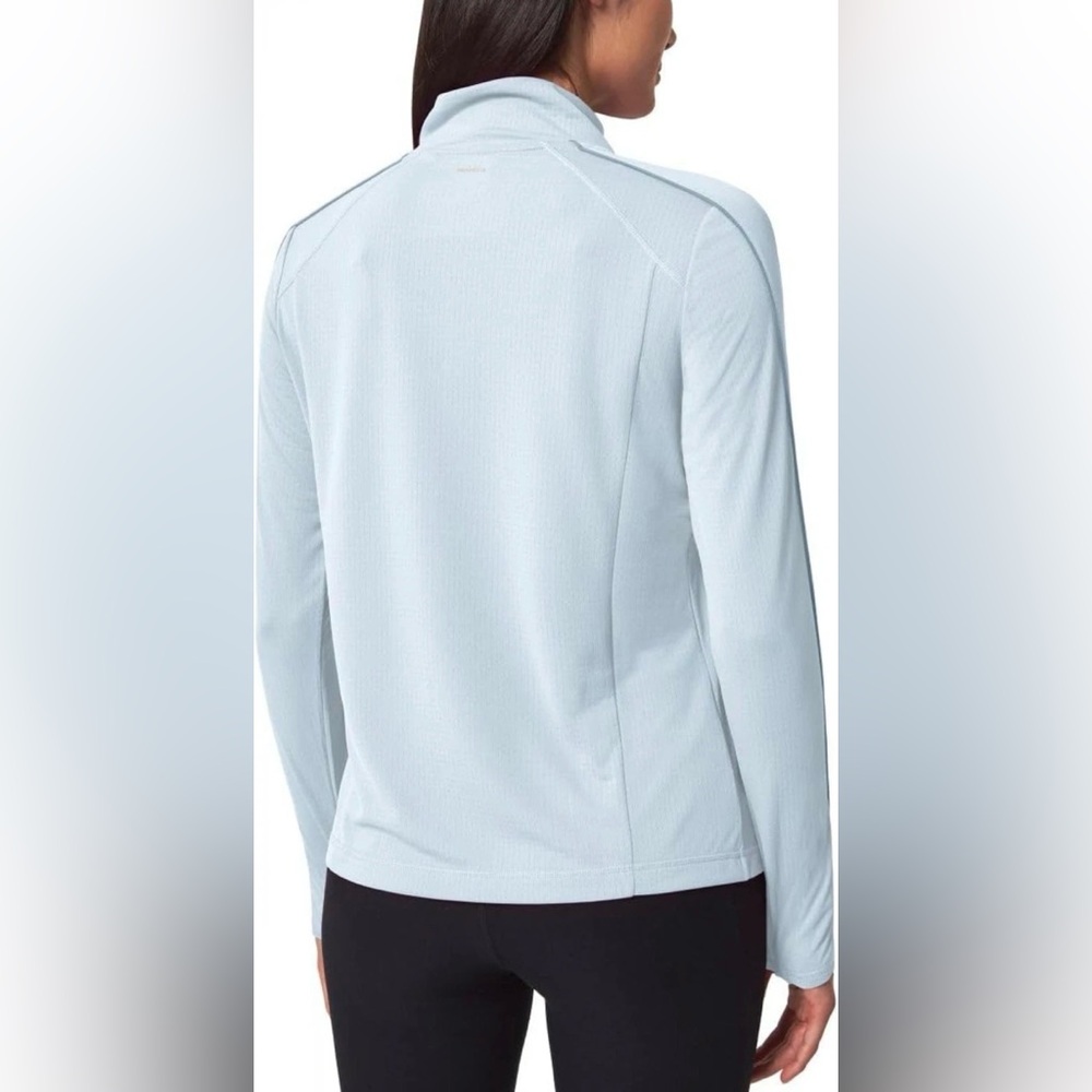 Mondetta Wonen’s Lightweight Sky Blue Quarter-Zip Pullover Shirt Size Large NWOT - Picture 3 of 14